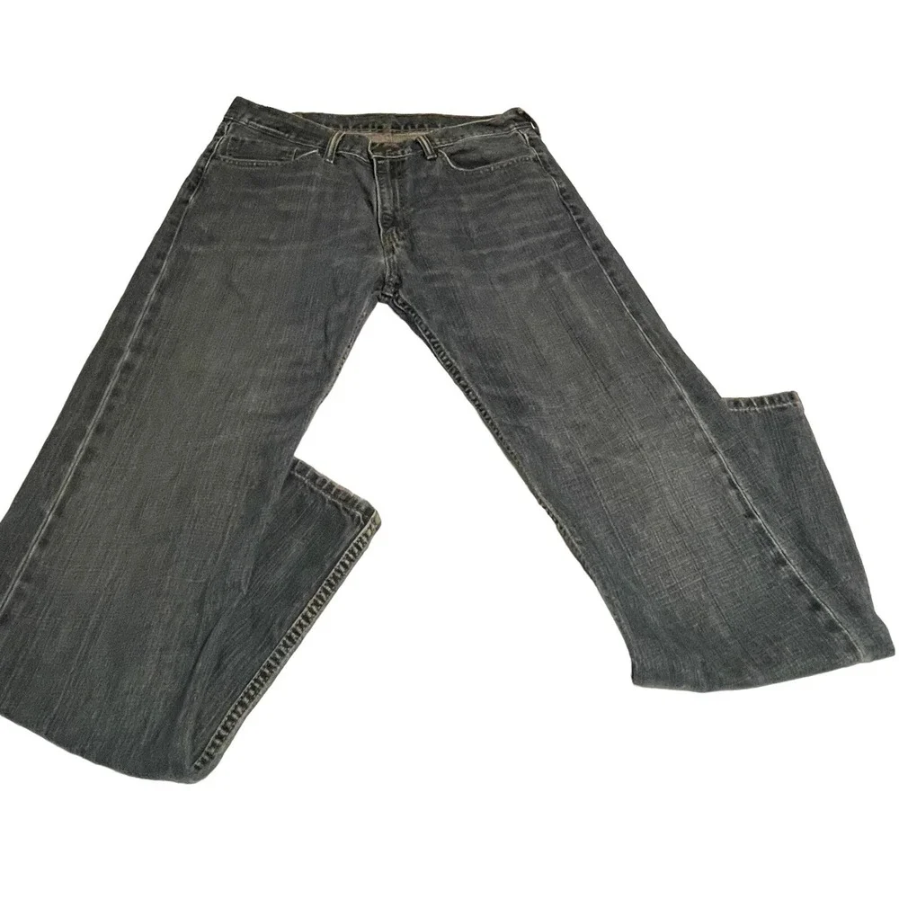 Levi's Jeans 505 Mens 36X32 Blue Denim Pants Mid Rise Regular Straight Fast Ship